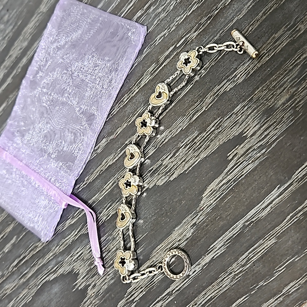 Brighton Golden Heart Spring Bracelet
